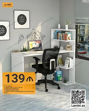 Künc masa, Stulsuz, Polkalı, Siyirməsiz, Sadə laminat