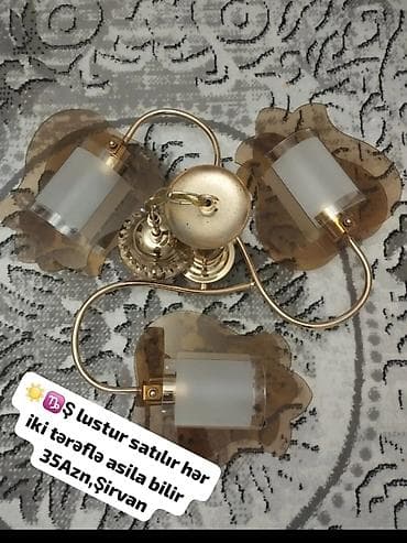 lyüstr: Çılçıraq, 3 lampa, Şüşə — 1