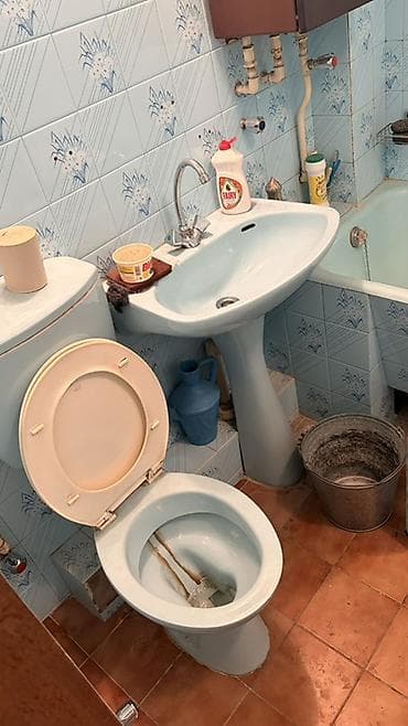 Retro mavi sanitar qarnitur dəsti - Rəng: açıq mavi (hamam çanağı lalafo.az -da Retro mavi sanitar qarnitur dəsti - Rəng: açıq mavi (hamam çanağı