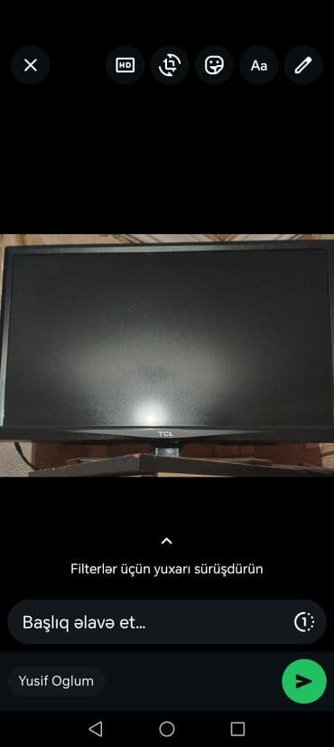 hisense infinity e9: TCL LED monitor/TV - Brend: TCL - Ekran: düz, LED panel - Rəng: qara — 1