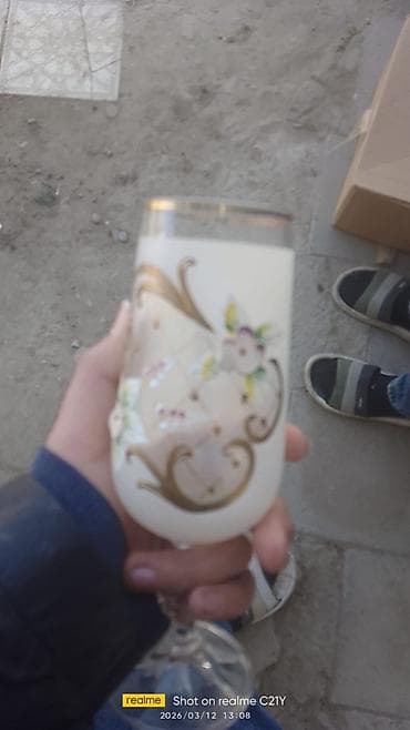 Qədəhlər, rəng - Ağ, Şüşə, 1 əd