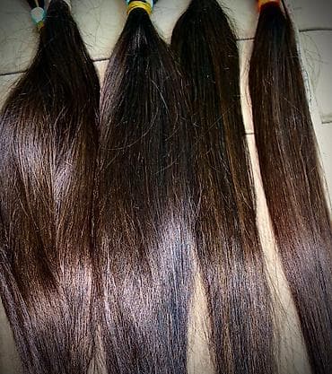 Keratinli natural dolu saçlar çox gözel parıltılı ipekdir 100 qramı 55 — 1