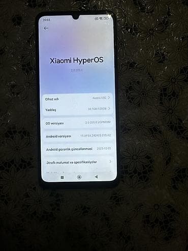 iwlanmiw telefonlar: Redmi 13C, 128 GB, rəng - Gümüşü, Barmaq izi — 2