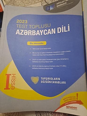 kitap: Məhsul: 2023 Test Toplusu – Azərbaycan dili (I hissə) Xüsusiyyətlər — 1