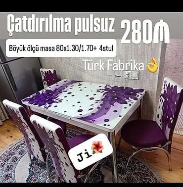 Kvadrat masa, Mətbəx üçün, 3 nəfər