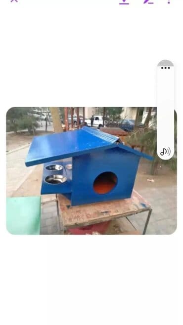 goyərcin yuvaları: Rəngli taxta heyvan evi/budaq evciyi - Material: taxta konstruksiya — 24