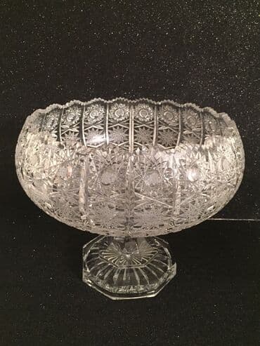 qedim qab: Orginal Cexiya. Bohemia crystal 22 sm meyve qabı.15 ildi alınıb.Cütü — 3