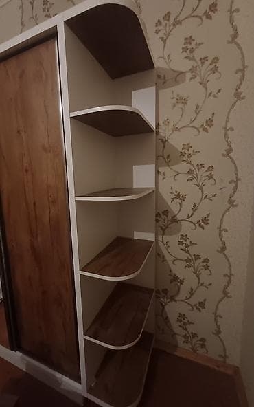 dolab qarderob: 3 qapılı, Güzgülü, Qəhvəyi, Taxta, Kupe, Düz dolab — 5