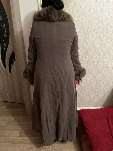 collagen 3 in 1: Qadın üçün uzun qış palto - Rəng: tünd boz/taupe - Model: uzun — 2