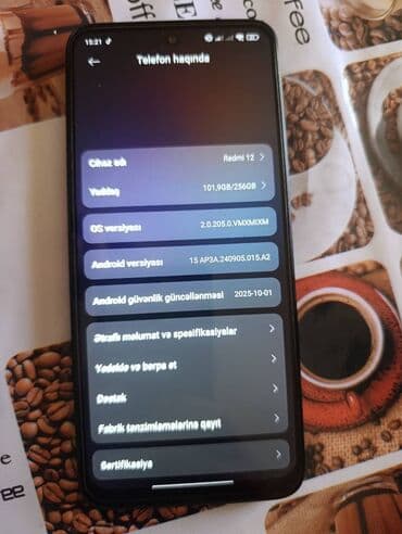 adapter 12 v: Xiaomi 12, 256 GB, rəng - Qara, 
 Sensor — 7