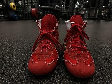 adidas 44: 3.eded PLATIN Kaveh boks ayaqqabıları - Rəng: qırmızı, ağ detal və — 3