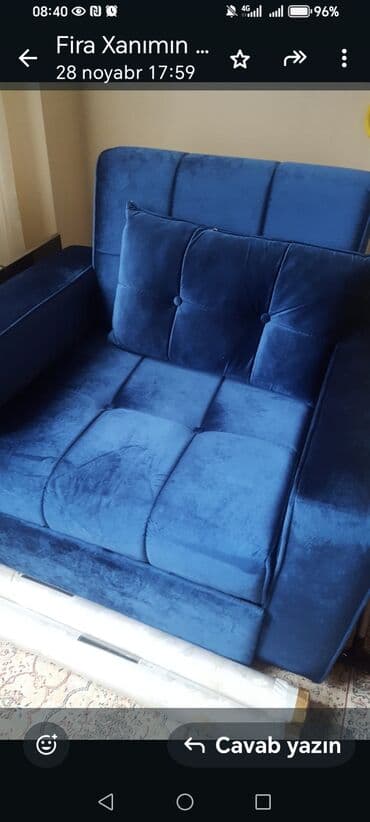 Ev üçün dekor: Kreslo, Vеlur parça — 2