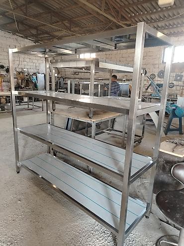 qab rəfi: Paslanmayan poladdan (inox) hazırlanmış çoxsəviyyəli rəf sistemi - — 8