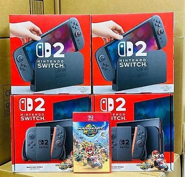 böyük televizor: Nintendo Switch D2 oyun konsolu + Mario Kart World oyunu - Model — 1