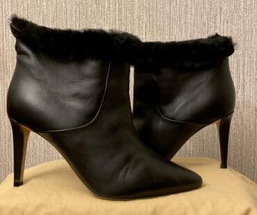 qiz ucun botlar: Ölçü: 39.5, rəng - Qara, İşlənmiş — 2