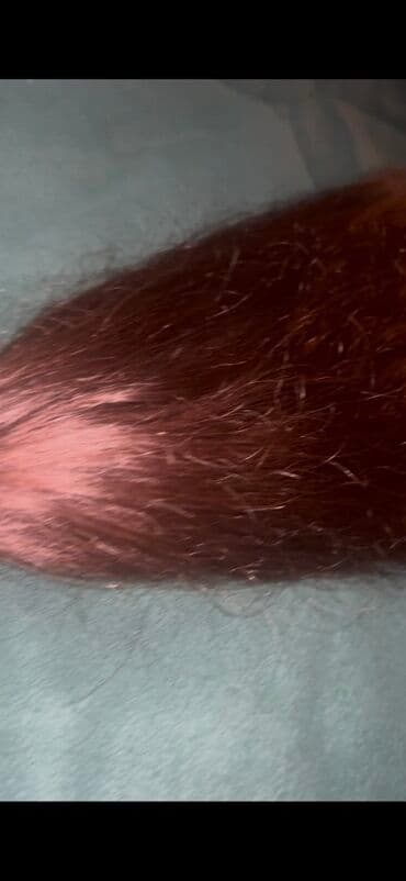 sac duzləşdirici keratin: Qırmızı-şabalıd rəngində saç tutması (parik/saç tresi) - Rəng: isti — 2