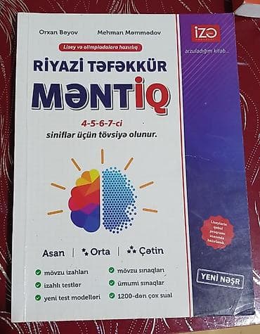 Məhsul: “Riyazi Tələbkür – Məntiq” hazırlıq kitabı (İZƏ nəşriyyatı) lalafo.az -da Məhsul: “Riyazi Tələbkür – Məntiq” hazırlıq kitabı (İZƏ nəşriyyatı)