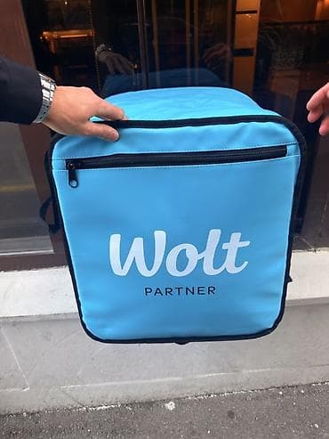 Wolt çatdırılma çantası – izotermal, böyük tutumlu - Rəng: mavi