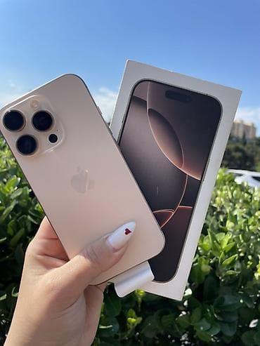 apple iphone 12: IPhone 15 Pro, 128 GB, Matte Gold, Zəmanət, Face ID — 1