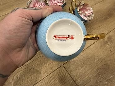 Çay dəsti, rəng - Mavi, 6 nəfərlik