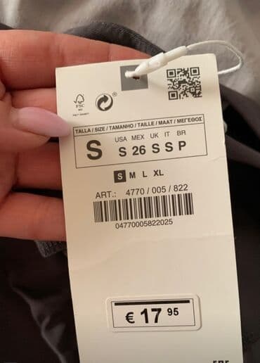 Физика: ZARA qadın bluzası - Model: ART. 4770/005/822 - Ölçü: S (USA S, MEX — 4