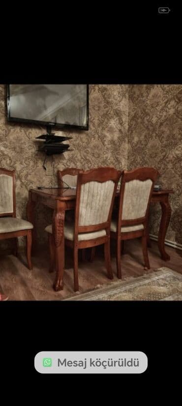 ikinci əl stol və stullar: İşlənmiş, 6 stul — 1