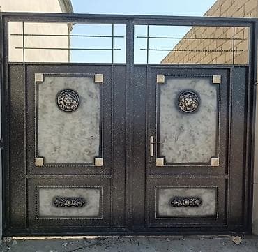 demir list: Yeni Həyət darvazası, 3 m, Mexaniki, Qapı ilə, rəng - Ağ, Kredit yoxdur, Ödənişli quraşdırma, Ödənişli çatdırılma, Rayonlara çatdırılma — 7