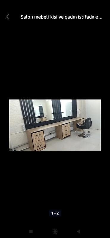 sutular: Salon mebeli – kişi və qadın gözəllik salonları üçün iş stolu və güzgü — 2