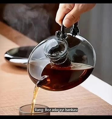 şuşə caynik: Yeni, rəng - Boz, Dəm caydanı, Şüşə, 0,3 bucket volume l — 7