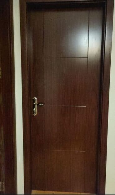 mdf: Qonaq otağı üçün Yeni Otaq qapısı 80x205 sm Plintus ilə, Zəmanətli, Ödənişli quraşdırma, Ünvandan götürmə, Ödənişli çatdırılma — 1