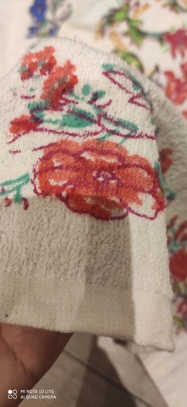 itmiş əşyalar: Məhsul: Dəsmal və süfrə dəsti 1) Dəsmal dəsti - Material: pambıq — 3