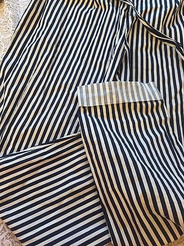 qadin şalvarlari: Zolaqlı şalvar – hündür belli, kəmərli model - Naxış: Dikey zolaqlar — 6