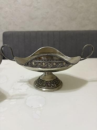 Dekorativ metal qab dəsti – 2 ədəd Zərif və klassik üslubda — 1