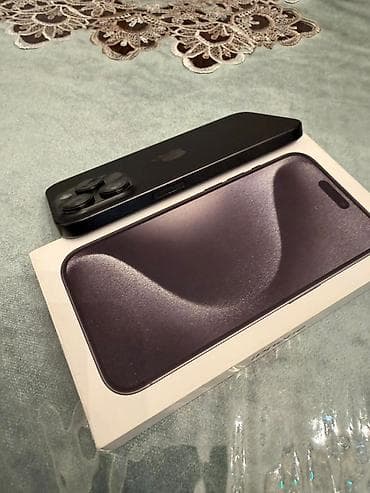 iphone 6 plus ekran: IPhone 15 Pro Max, 256 GB, Qara, Simsiz şarj, Face ID, Sənədlərlə — 8