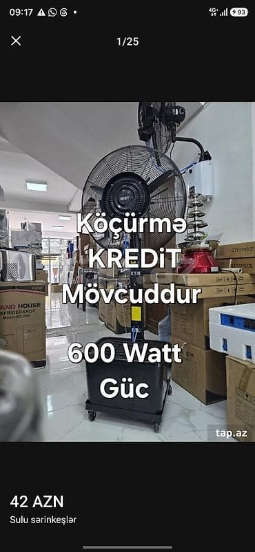 mis samovar: Sərinkeş MistFan600watt Sulu Sərinkeş Mist fan Model : MFM - S26 — 10