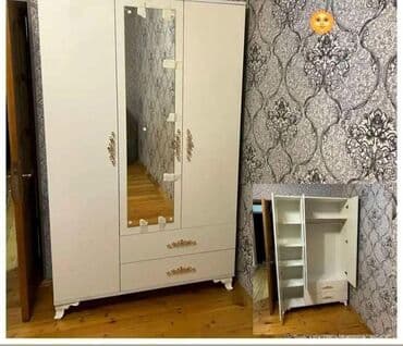 горка для посуды: Новый, Распашной, 3 двери Прямой шкаф, Шкаф-вешалка, Азербайджан — 27