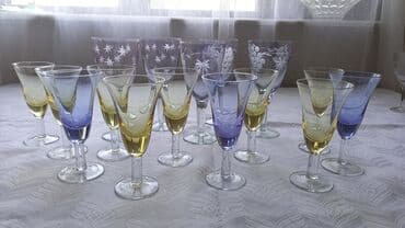 стекло: Qədəhlər, Şüşə, 6 ədədli dəst, SSRİ — 9