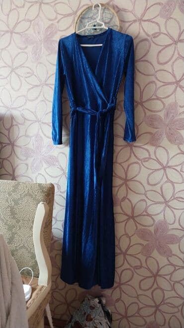 midi məxmər ətəklər: Uzun goy don satilir 10 azn — 1