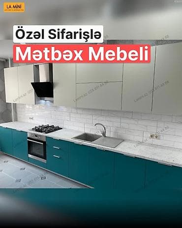 mini peç: Özəl sifarişlə hazırlanan müasir mətbəx mebeli - Minimalist dizayn — 1
