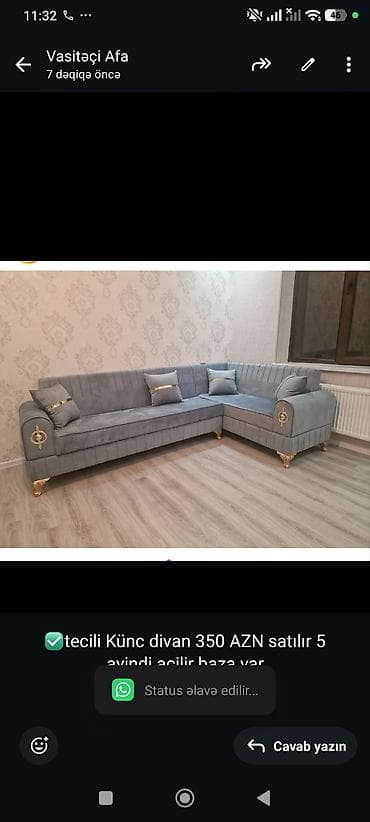 ✅tecili Künc divan 350 AZN satılır 5 ayindi.acilir baza var lalafo.az -da ✅tecili Künc divan 350 AZN satılır 5 ayindi.acilir baza var