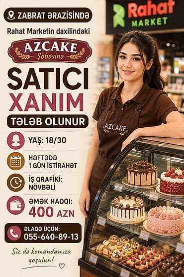 ecemi iş elanları: Satış məsləhətçisi tələb olunur, Yalnız qadınlar üçün, 18-29 yaş — 1