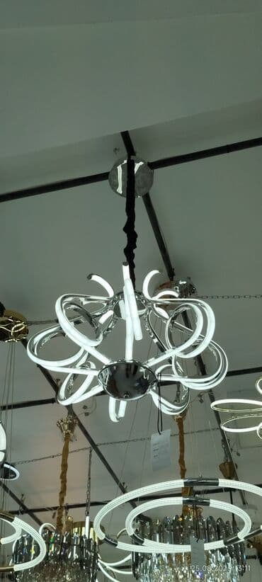 kalidor ucun lustur: Çılçıraq, 10 və daha çox lampa, Metal — 2