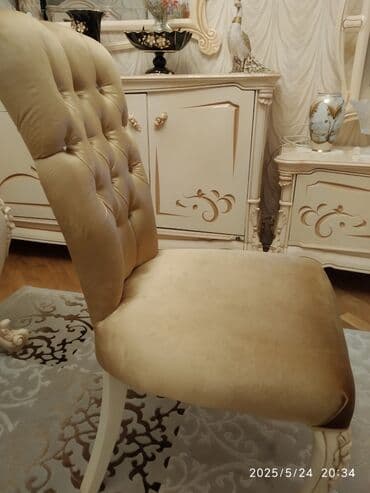 stol və stul: Qonaq otağı üçün, İşlənmiş, Açılmayan, Dördbucaq masa, 8 stul — 5