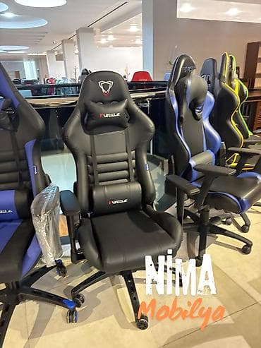 tək stollar: Yeni, Təkərli, Qolları tənzimlənir, Dəri — 10