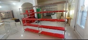 Оборудование для производства: Vitrin polka satılır. - Uzunluq: 3 metr - Rəf sayı: çoxsəviyyəli — 1