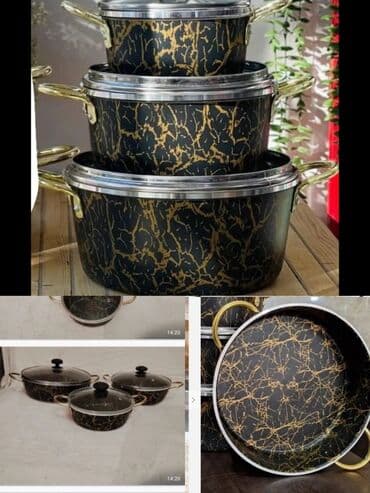 Qab-qacaq və mətbəx ləvazimatlarının alışı: Mətbəx dəsti – qazanlar, boşqablar, qab-qacaq və aksesuarlar - Qazan — 1