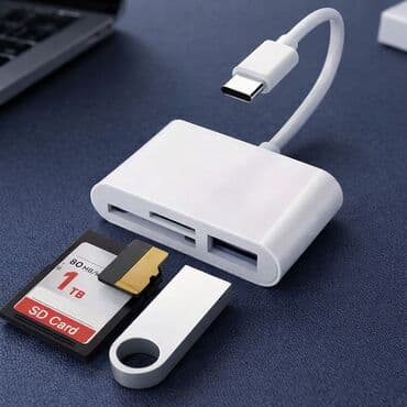 flash kartlar: 3ü 1də usb c kart oxuyucu SD/TF yaddaş kartı üçün — 1
