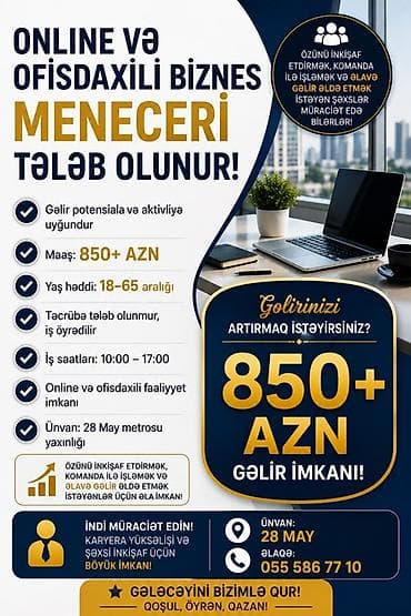 Ofis menecer, katib tələb olunur, Təcrübəsiz lalafo.az -da Ofis menecer, katib tələb olunur, Təcrübəsiz