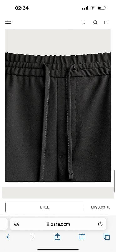 Брюки: Полуклассические Мужские брюки, Zara, M, цвет - Черный — 4