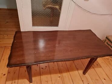 ev əşyaları ikinci el: Jurnal masası, İşlənmiş, Açılmayan, Dördbucaq masa — 2